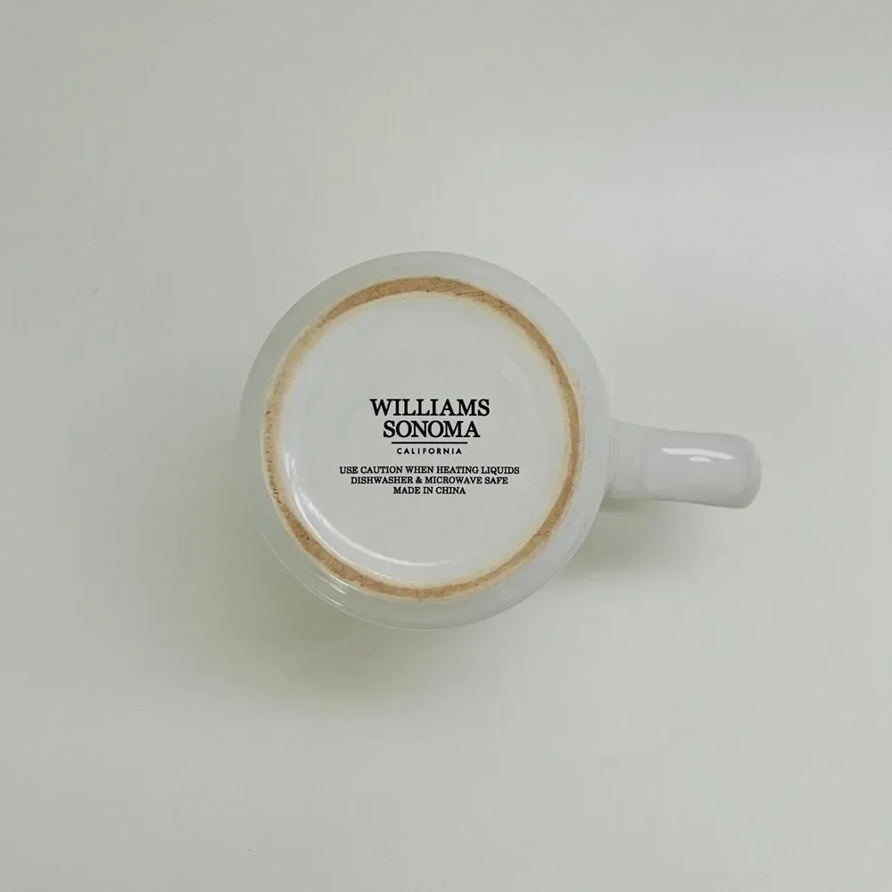 WILLIAMS SONOMA Stoneware Valentine's Day Heart Coffee Mug Cup